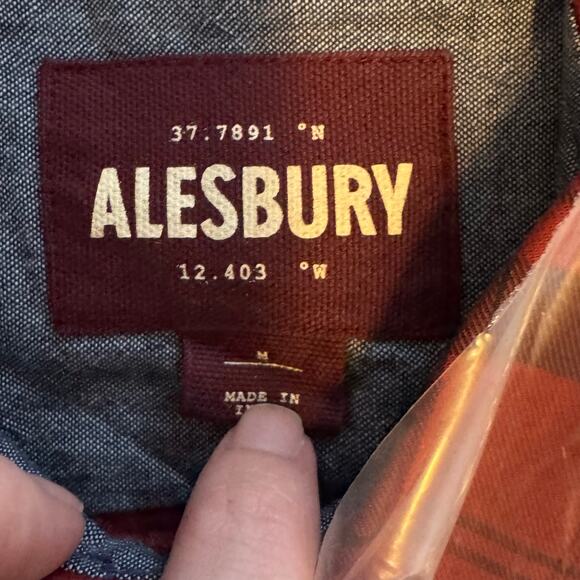 Alesbury Long Sleeves Button Up Shirt in Red Plaid NWT Size Medium - Picture 10 of 10